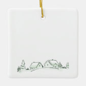 Village de neige en céramique ornement de Noël (Devant)