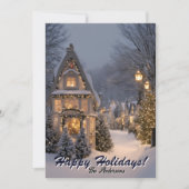 Village de Noël 9, Joyeuses fêtes, Carte de Noël (Devant)