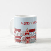 Village de Noël Café Mug (Devant gauche)