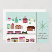 Village de Noël Cartes de fin de année (Devant / Derrière)