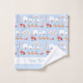 Village de Noël de Père Noël Festive et Rindeer am (Gant de toilette)