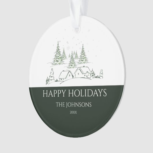 Village de Noël enneigé (devant)