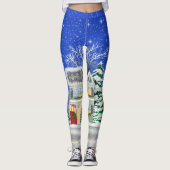 Village de Noël Joyeux leggings (Devant)