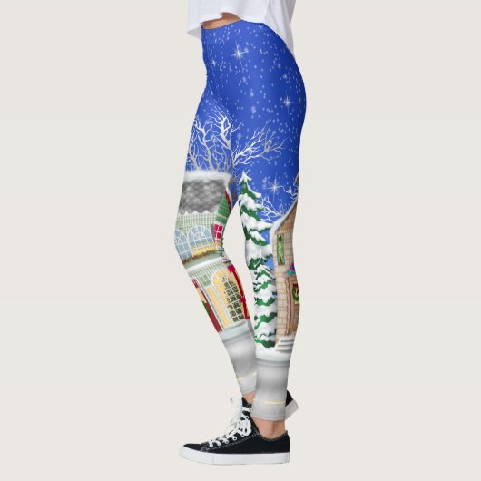 Village de Noël Joyeux leggings (Gauche)