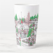 Village de Noël Latte Mug (Devant)