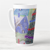 Village de Noël Latte Mug (Angle gauche)