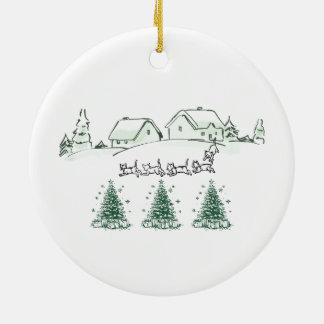 Village de Noël Merveilleux Hiver Ornement de Noël