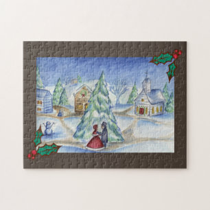 Village de Noël Puzzle à l'ancienne