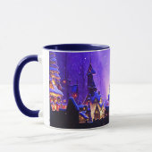 Village de Noël Whimsical Purple Art Mug Cup (Gauche)