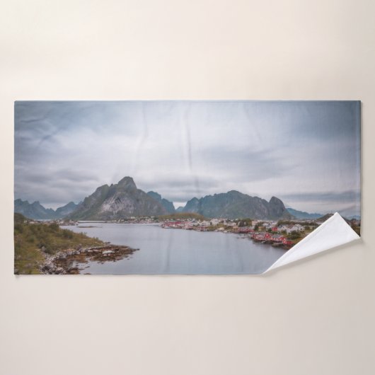 Village de pêcheurs Lofoten (Serviette de bain)