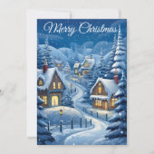 Village de sérénité enneigé : Carte de vœux (Devant)