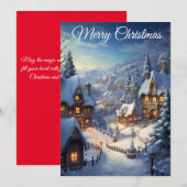 Village de sérénité enneigé II : Carte de Noël (Devant / Derrière)