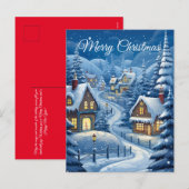 Village de sérénité enneigé II : Carte postale des (Devant / Derrière)