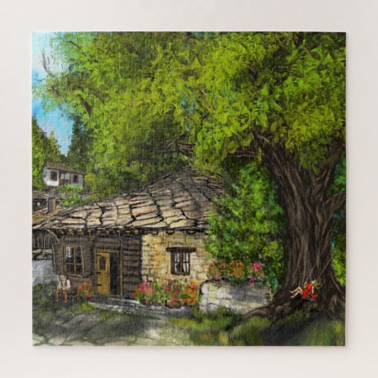 Village détente Vie familiale Jigsaw Puzzle Puzzle (Vertical)