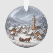 Village d'hiver dans une vallée de montagne (devant)
