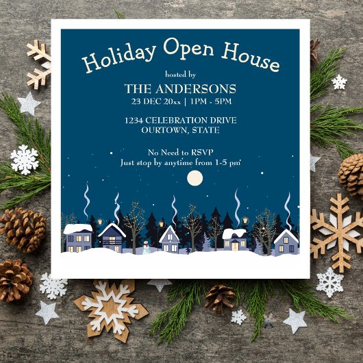 Village d'hiver vacances maison ouverte invitation