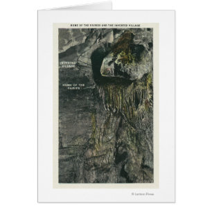 Village et maison inversés de la vue de fées