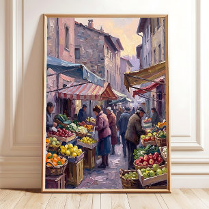 Village Impressionniste Art Mural sur Toile Imprim