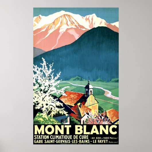 Village in Mont Blanc, Frankrijk Poster (Voorkant)