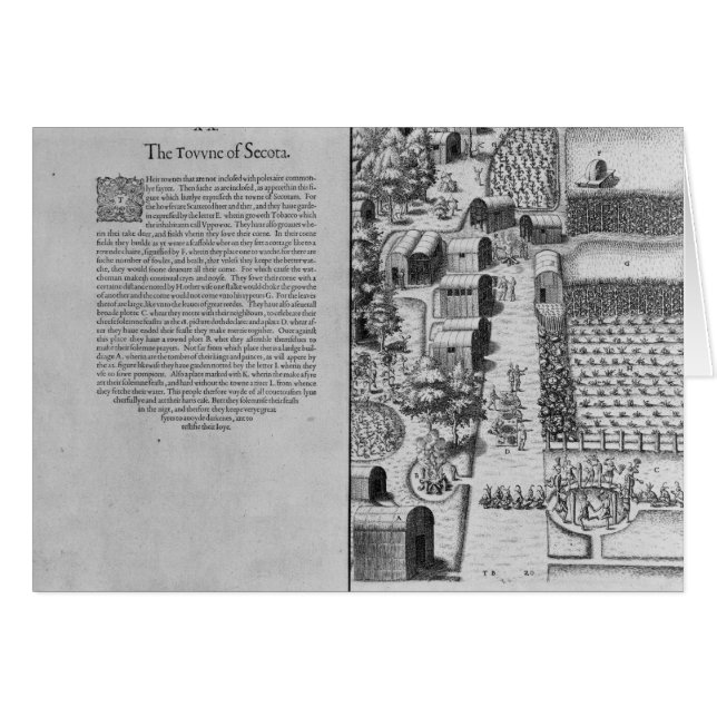 Village indien de Secoton (Devant horizontal)