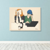 Village Inn Canvas Afdruk (Insitu (Houten vloer))