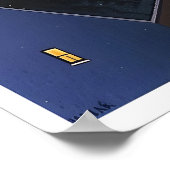 Village nocturne étoilé Impression d'art Tranquill (Coin)