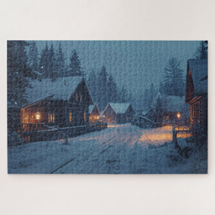 Village nordique d'hiver Puzzle