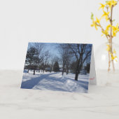 “Village Path” kerstkaart Kaart (Gele Bloem)