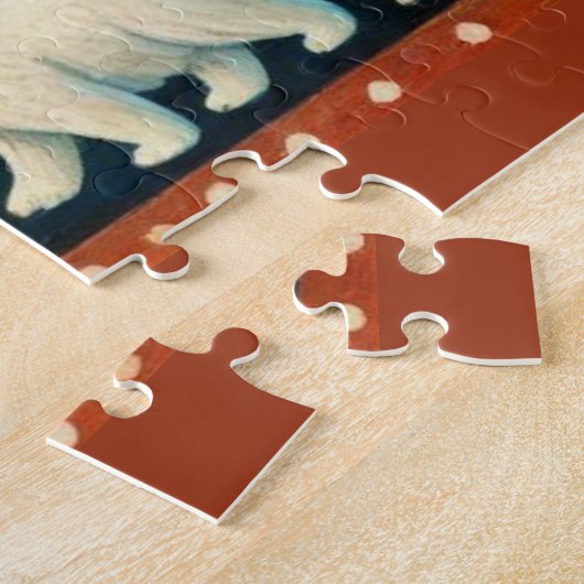 Village Polar Beren en kerstbomen Legpuzzel (Zijkant)