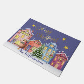 Village Scene Holiday Merry kerry Deurmat (Schuin)