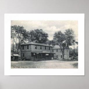Village Store, New Providence, Vintage van New Jer Poster