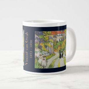 Village Street en Stairs in Auvers met Figures Grote Koffiekop