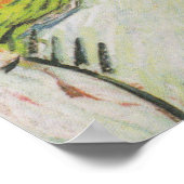 Village Street en Stairs in Auvers met Figures Poster (Hoek)