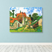 Village Street in Auvers, Vincent van Gogh Canvas Afdruk (Insitu (Houten vloer))