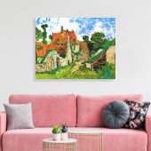 Village Street in Auvers, Vincent van Gogh Canvas Afdruk (Insitu (Woonkamer))