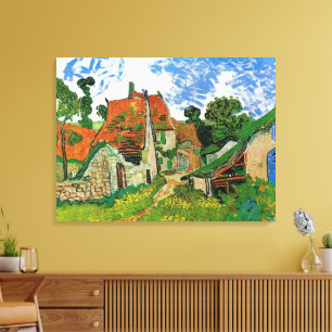 Village Street, van Vincent van Gogh Canvas Afdruk