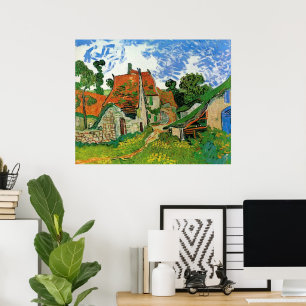 Village Street, van Vincent van Gogh Poster