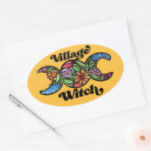 Village Witch Ovale Sticker (Envelop)