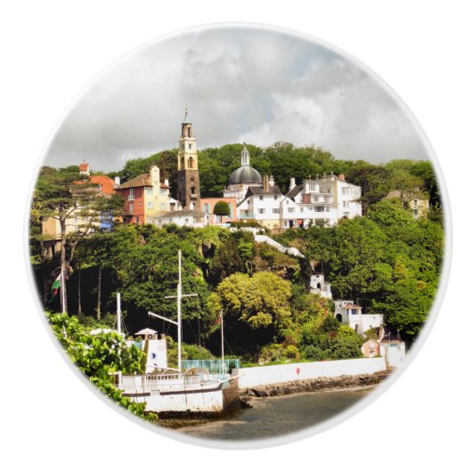 VILLAGES VAN WALES KERAMISCHE KNOP (Voorkant)