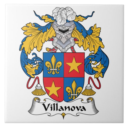 Villanova Family Crest Tegeltje (Voorkant)