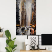 Ville Art déco : Rues humides et gratte-ciels (Bureau à domicile)