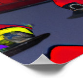 Ville avec les bâtiments rouges | AI Art Poster (Coin)