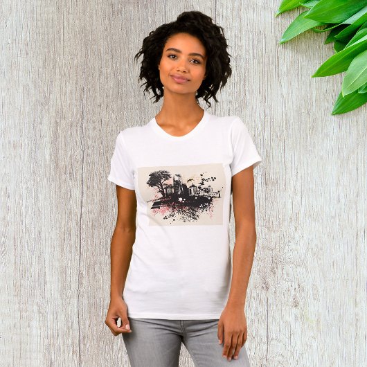 Ville Bâtiments Dessin T-shirt femme
