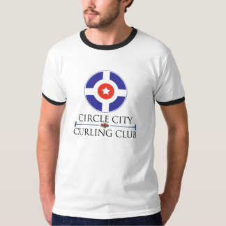 Ville de cercle se courbant - T-shirt de la