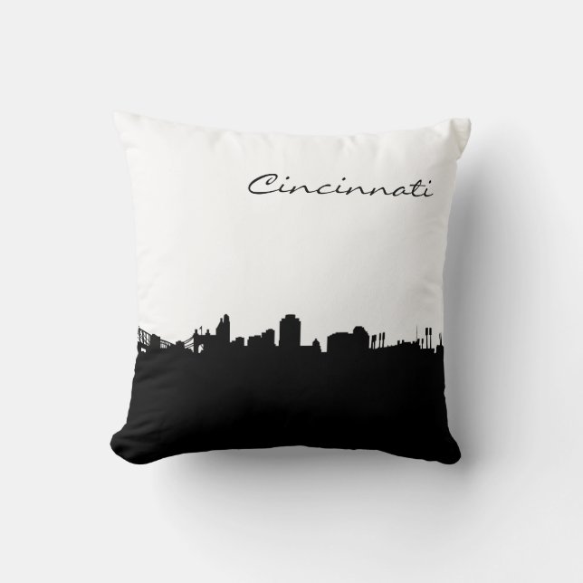 Ville de Cincinnati Ohio Skyline Coussin (Recto)