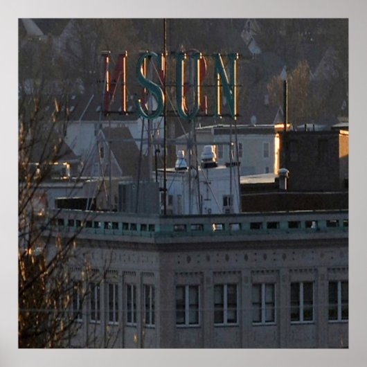 VILLE DE LOWELL SUN BÂTIMENT POSTER (Devant)