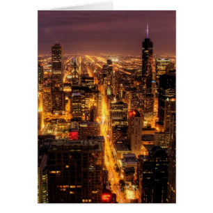 Ville de nuit de Chicago