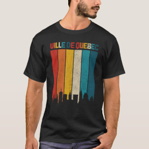 Ville de Quebec Skyline Retro Canada Canad T-shirt