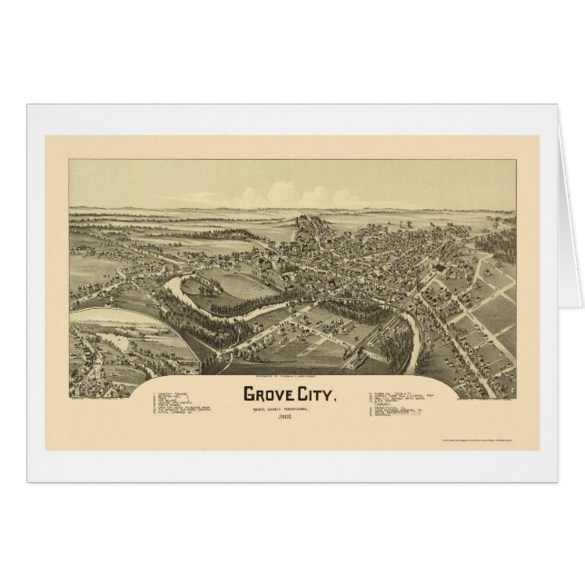 Ville de verger, carte panoramique de PA - 1901 (Devant horizontal)