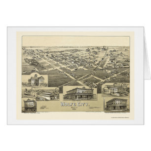 Ville de Wolfe, carte panoramique de TX - 1891